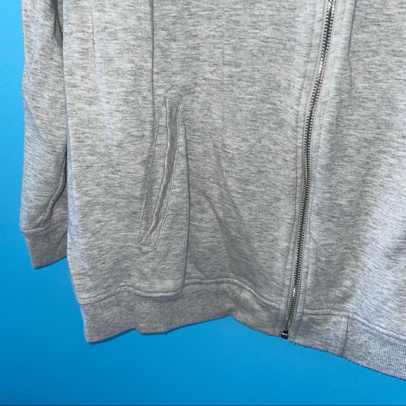 AVA & VIV Gray Zip Up Sweatshirt Sweater Sport Active 1X Soft Lounge Casual - Picture 5 of 12